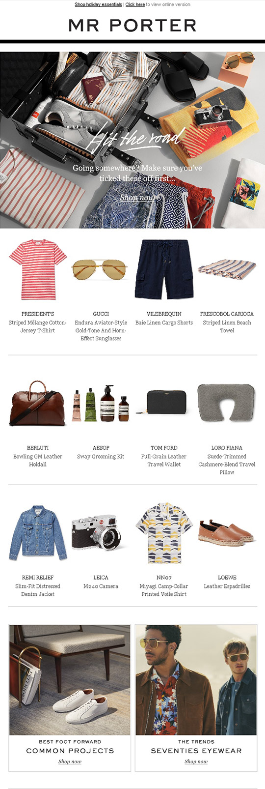 Mr Porter: Taking Off For Spring? Let Us Help You Pack Your Bags 