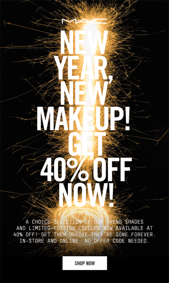 MAC – Don't Forget - Goodbyes at 40% Off!